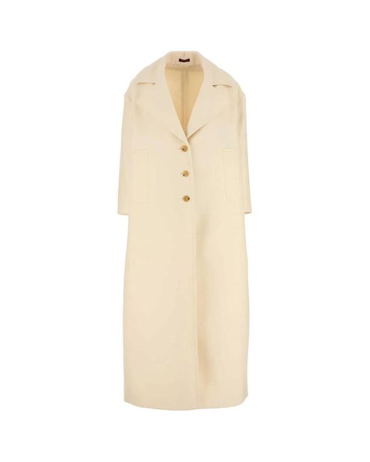 Gucci White Ivoryy Wool Blend Coat