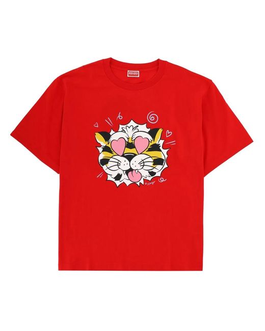 KENZO Red Wild Tiger" T-Shirt for men