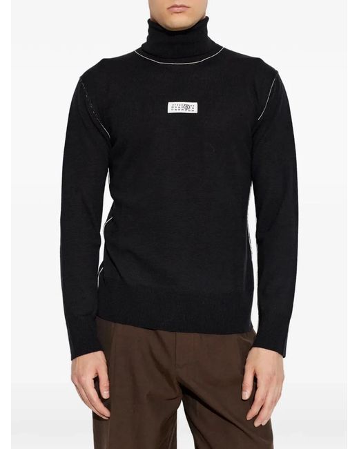 MM6 by Maison Margiela Black Pullover for men