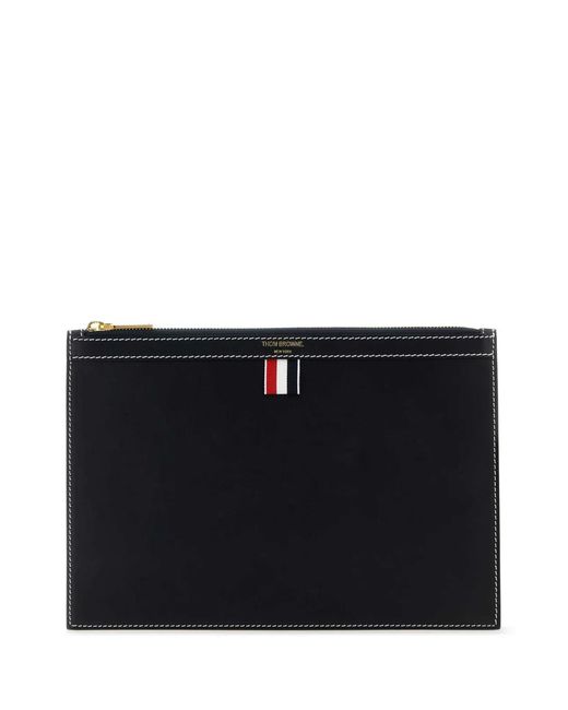 Thom Browne Black Midnight Leather Document Case for men