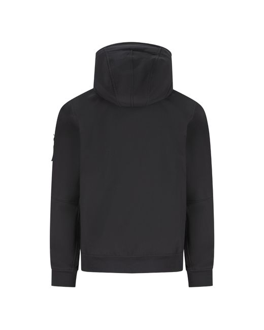 Stone Island Black Biker Jacket for men