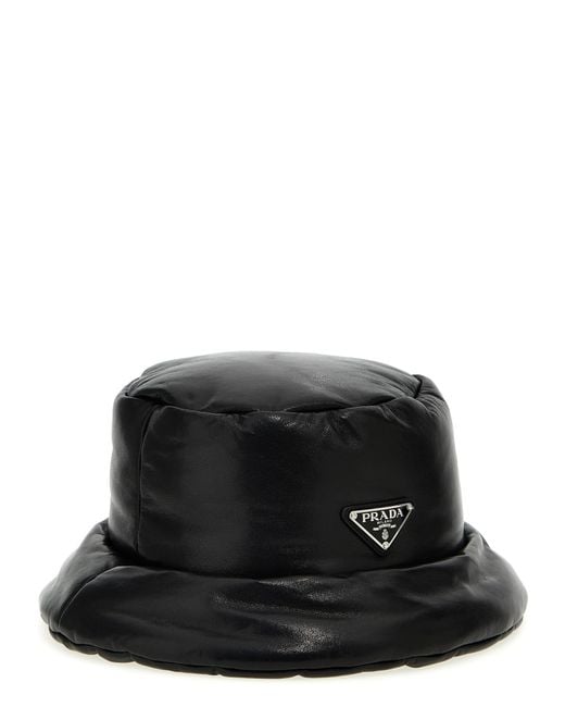 Prada Black Nappa Bucket Hat