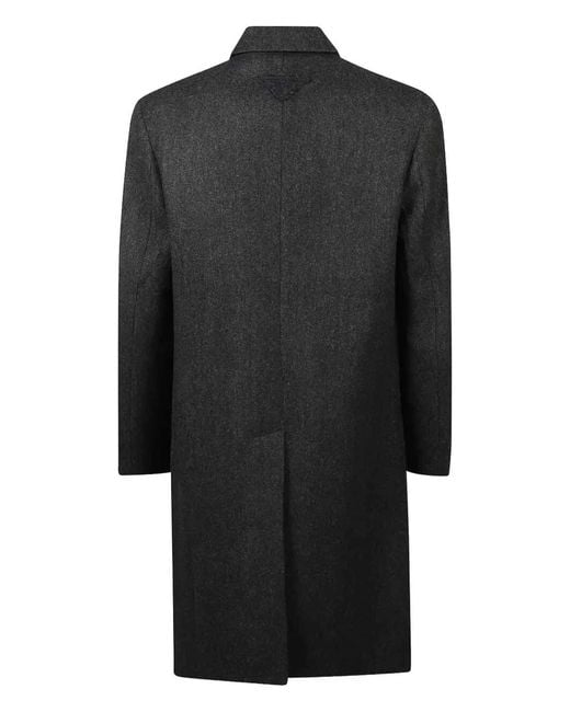 Prada Black Wool Coat for men