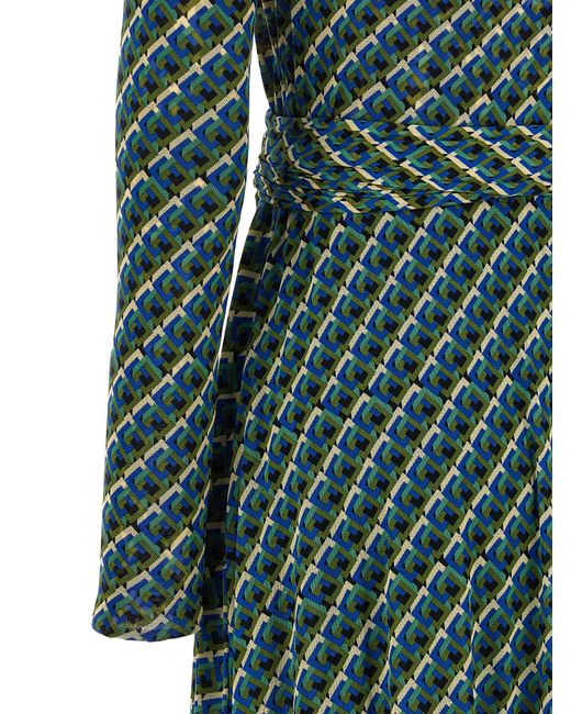 Diane von Furstenberg Green 'Phoenix' Reversible Dress