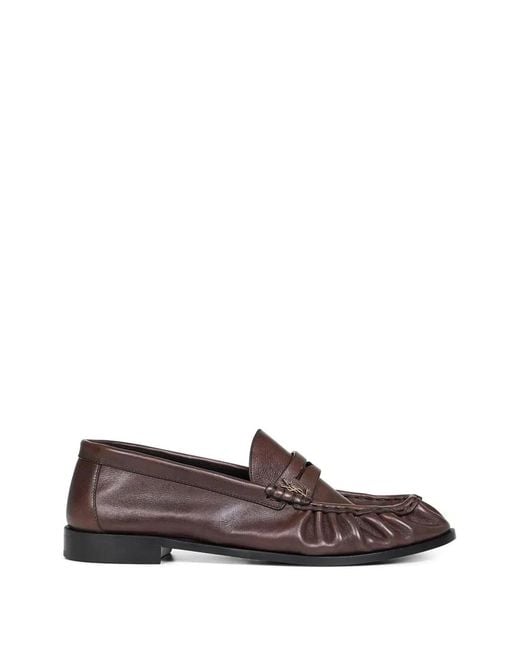 Saint Laurent Brown Soft Leather Loafers for men
