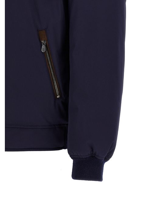 Brunello Cucinelli Blue Padded Jacket for men
