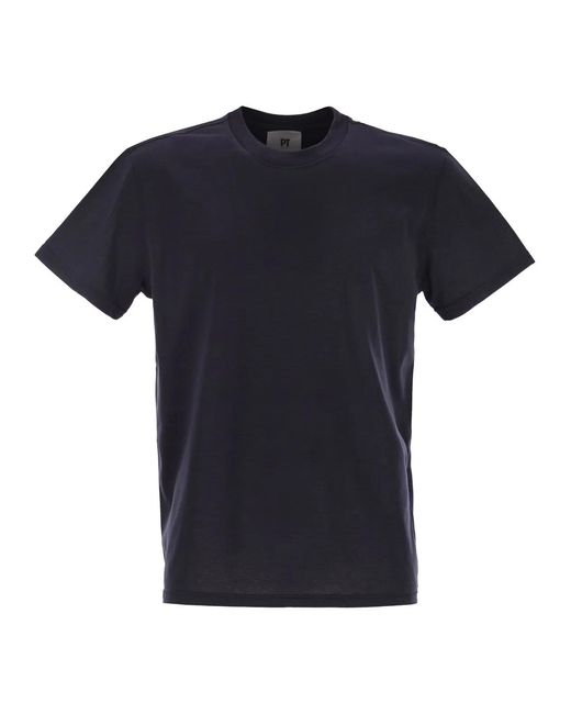 PT Torino Black Silk And Cotton Jersey Knit for men
