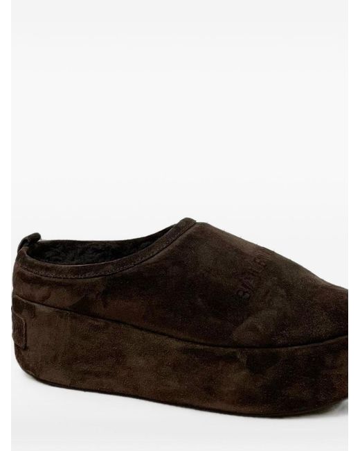 Balenciaga Black Alaska Soft Platform Mules