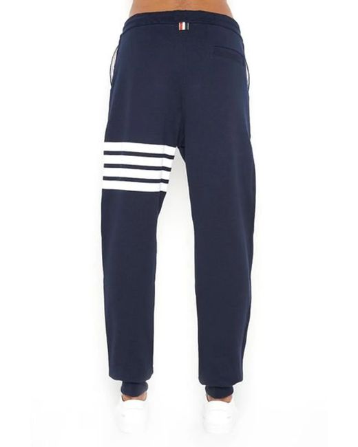 Thom Browne Blue Fleece Sweatpants for men