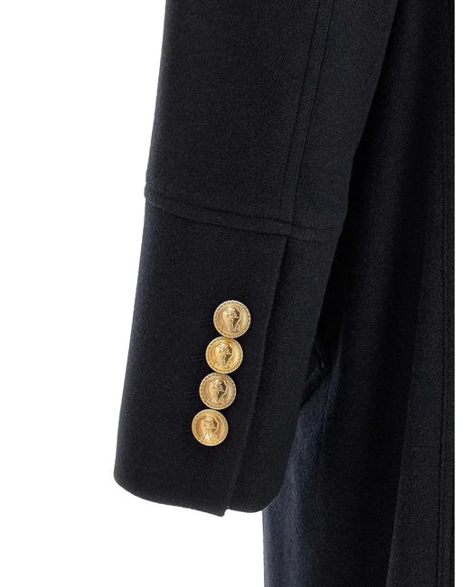 Brunello Cucinelli Blue Double-Breasted Coat for men