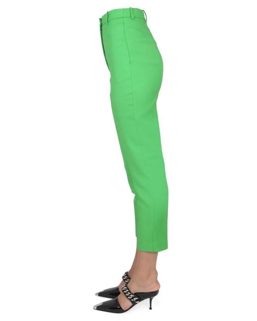 McQueen Green Cigarette Pants