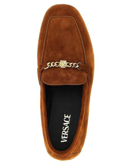 Versace Brown 'Medusa' Slippers