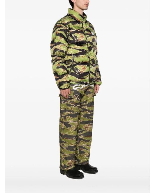 BBCICECREAM Green Camou Down Jacket for men