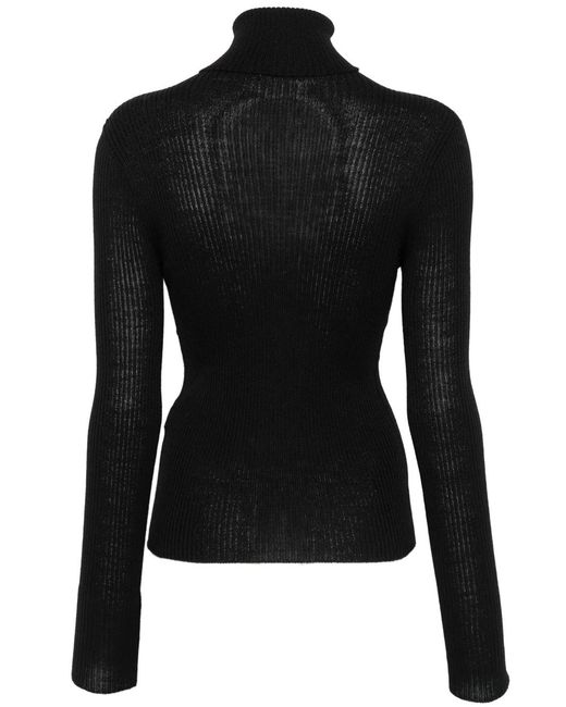 Roberto Collina Black Pullover Dolcevita