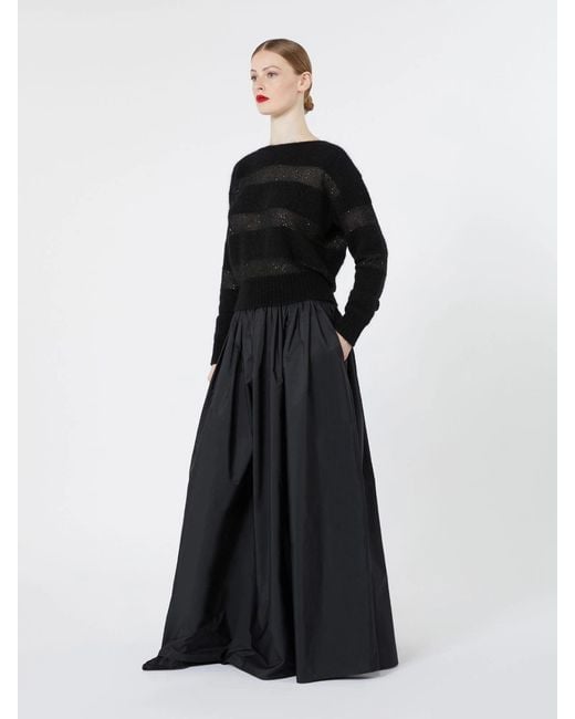 Max Mara Black Long Eroico Skirt