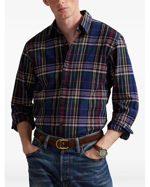 Polo Ralph Lauren Blue Long Sleeve Sport Shirt for men