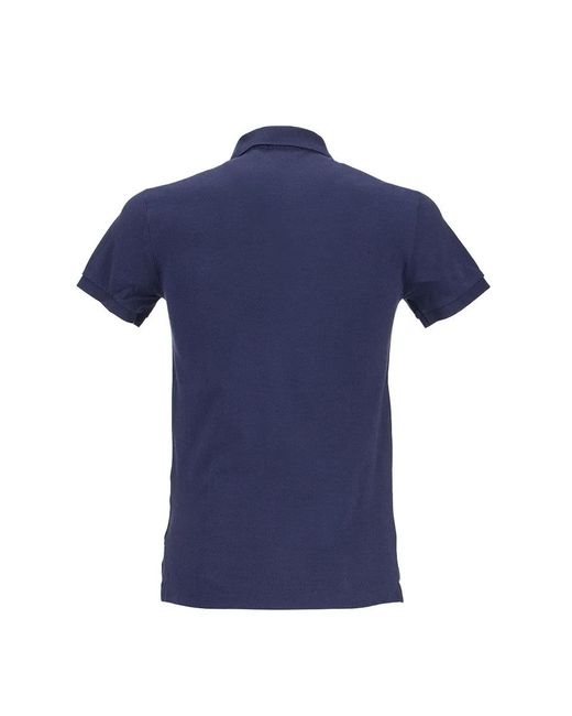 Polo Ralph Lauren Blue Slim Fit Mesh Polo Shirt for men