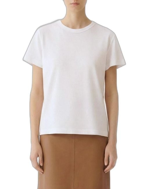 Fabiana Filippi White Jersey T-Shirt With Luminous Thread
