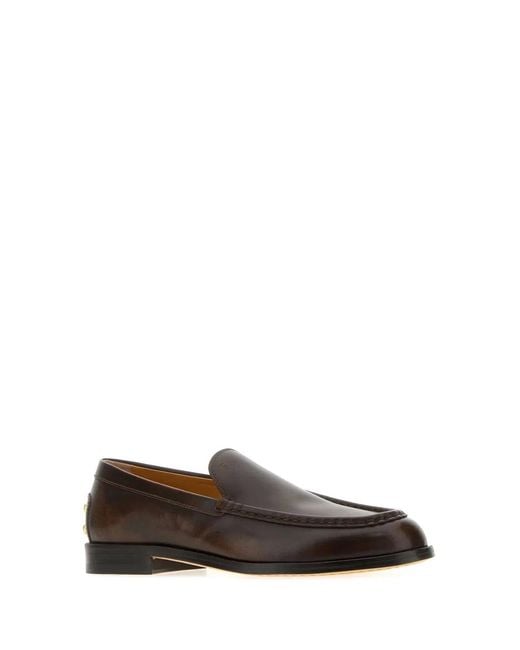 Tod's White Cuoio 07M Pantofola Gommini Metallo