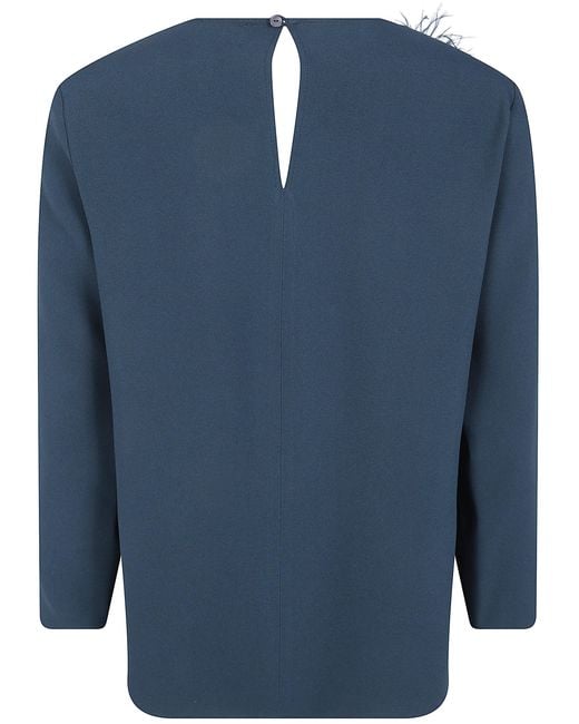 Antonelli Blue "Mango" Round Neck Top