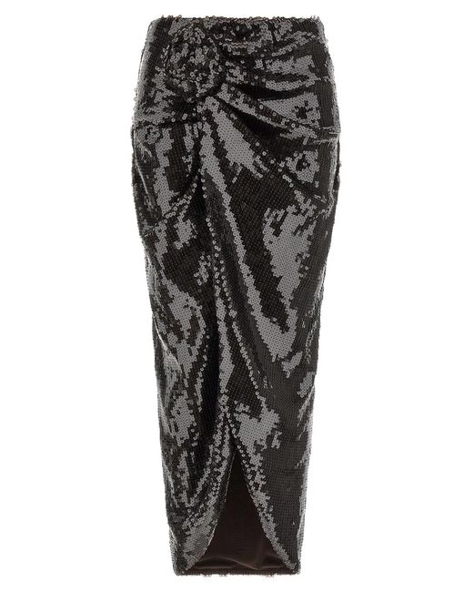 ROTATE BIRGER CHRISTENSEN Black Rotate Birger Christensen 'Sequins Knot' Skirt