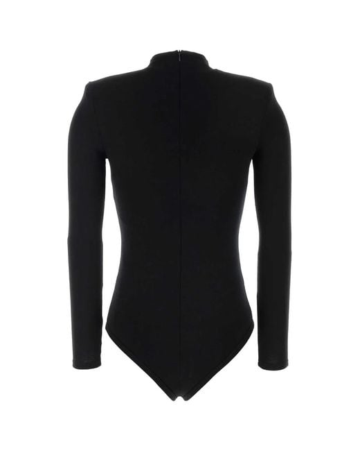 Jil Sander Black Wool Bodysuit
