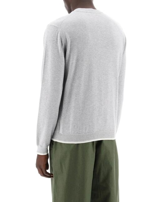 Maison Kitsuné Gray Bold Fox Head Pullover Swe for men