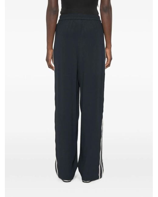 Fabiana Filippi Blue Silk Blend Trousers