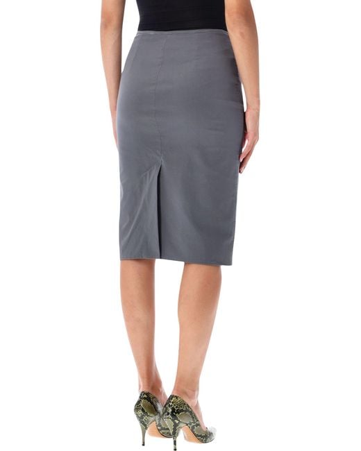 Miu Miu Black Stretch Poplin Skirt