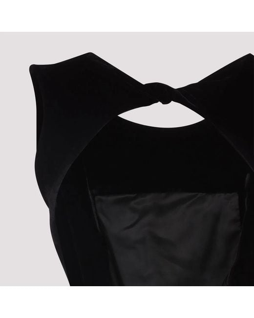 Rick Owens Black Viscose Silk Dresses