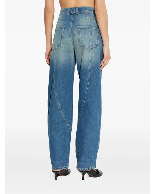 Moschino Couture Blue Denim Blu Di Cotone Con Resinature