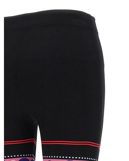 Emilio Pucci Black Jacquard Patterned Leggings