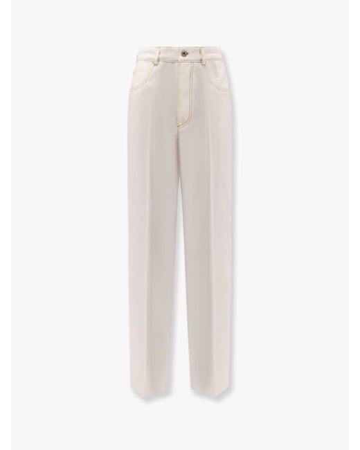 Bottega Veneta White Trouser