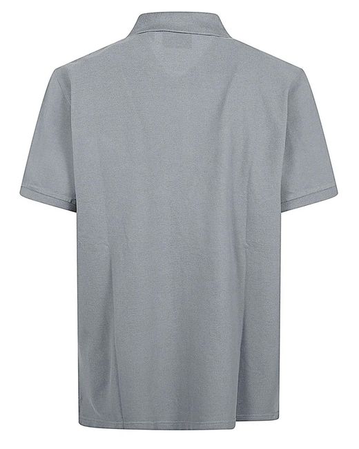 Carhartt Gray Logo Cotton Polo Shirt for men