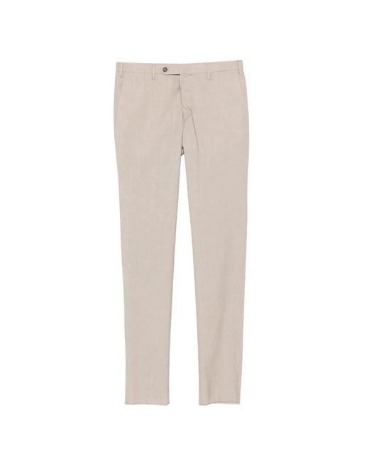 Incotex White Classic Chino Trousers for men