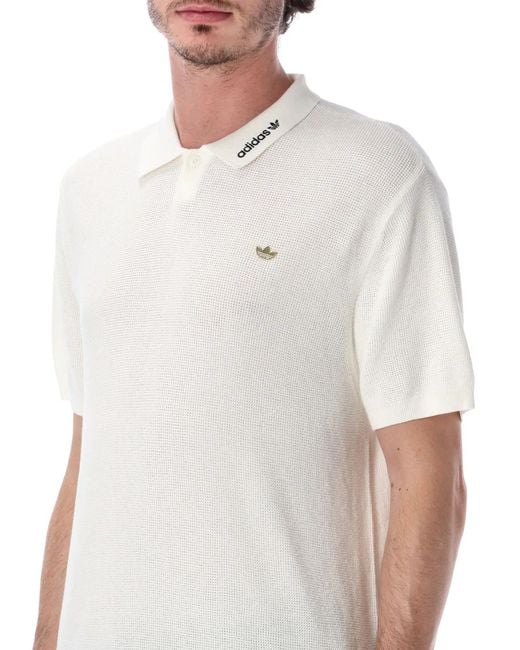 Adidas Originals White Polo Shirt for men