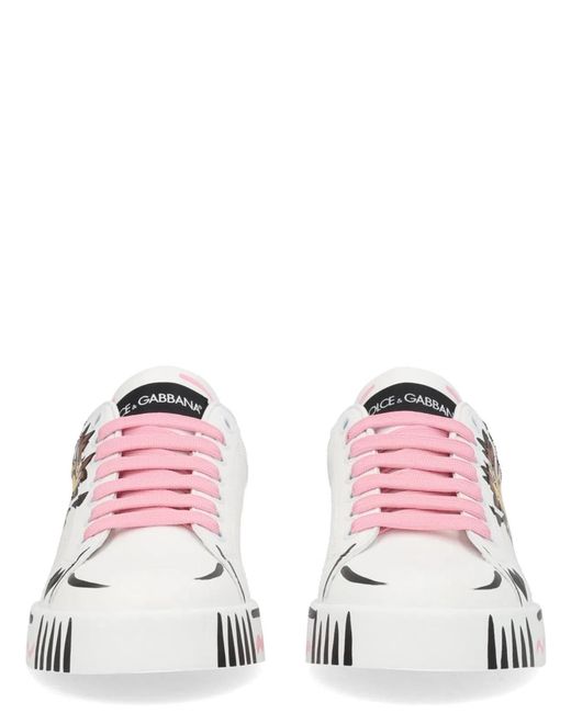 Dolce & Gabbana White Dolce & Gabbana Leather Italian Sneaker