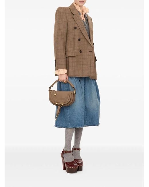 Chloé Brown Marcie Mini Leather Shoulder Bag