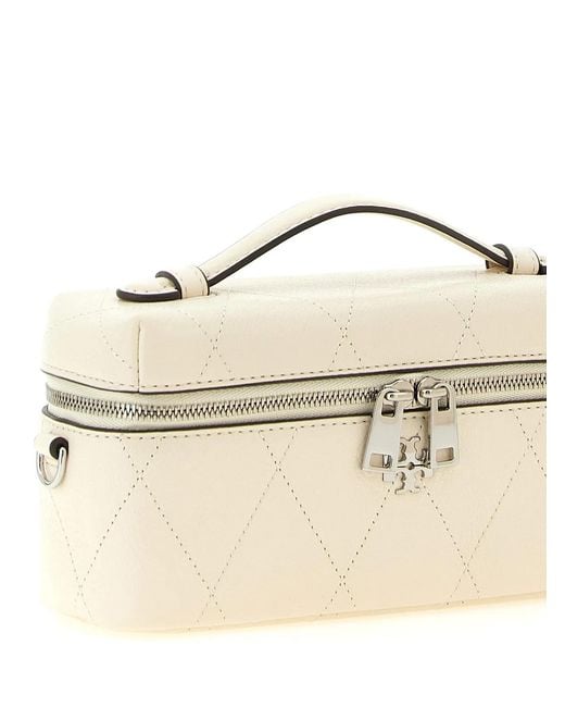 Tory Burch Natural 'Charlie' Vanity Case Crossbody Bag