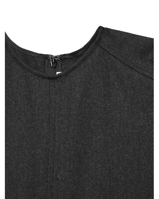 Victoria Beckham Black Dolman Wool Midi Dress