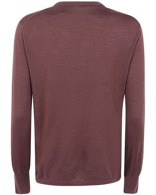 Aspesi Purple Round Neck Sweater