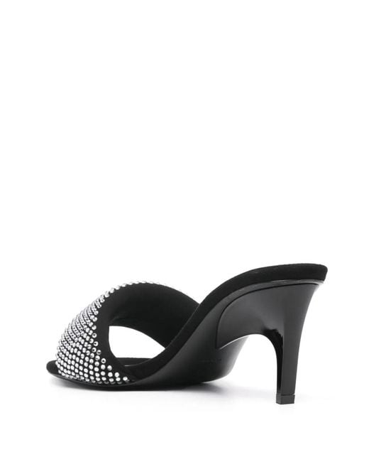 The Attico Black Rem Strass Embellished Mules