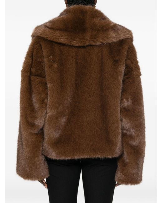 BB COUTURE Brown Farrah Faux Fur Jacket