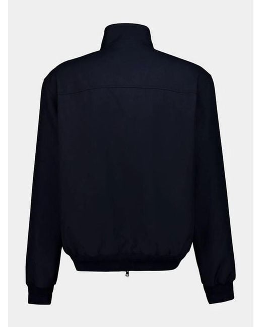 Gucci Blue Button-Collar Zip-Up Jacket for men