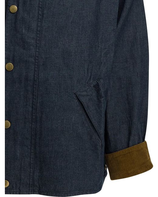 Barbour Blue Cotton Jacket for men