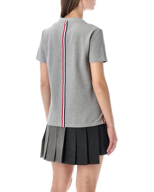Thom Browne Gray Classic Piqué T-Shirt