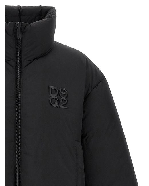 DSquared² Black 'Ball Nylon Puffer' Down Jacket for men