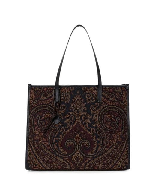 Etro Black Shopping Lovtter Paisley