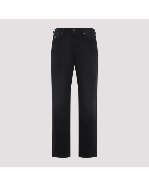 Prada Black Cotton Jeans for men