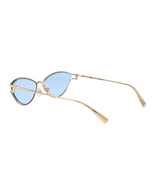Tiffany & Co Blue Tiffany & Co Pale Metal Sunglasses